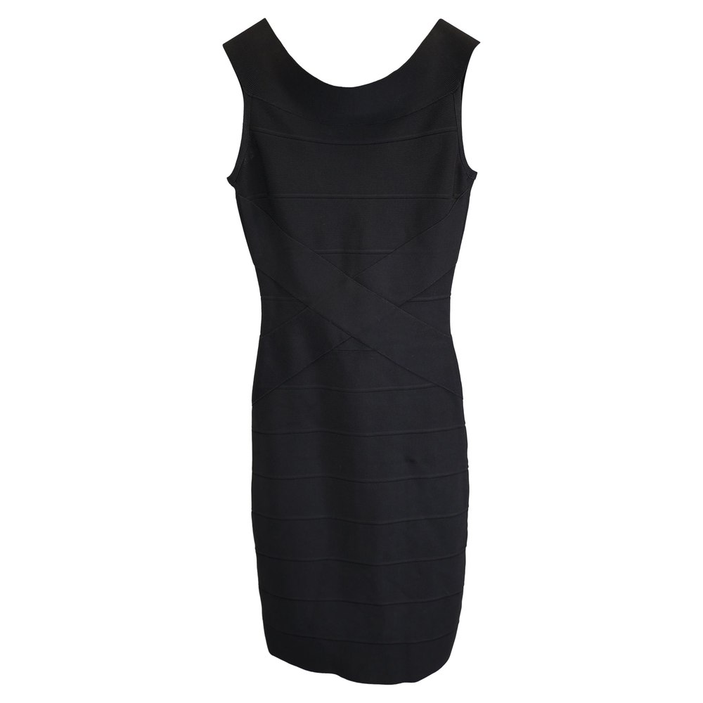 Herve Leger Mini Off-Shoulder Bandage Dress in Black Rayon 7833161203772