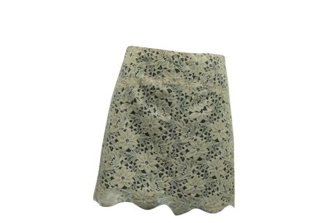 Sandro Paris Lace Short Skirt in Beige Polyamide 7833161891900