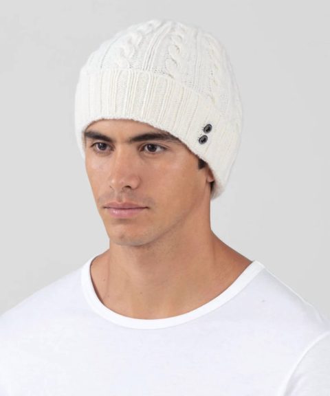 Men’s Telemark Beanie In Off White