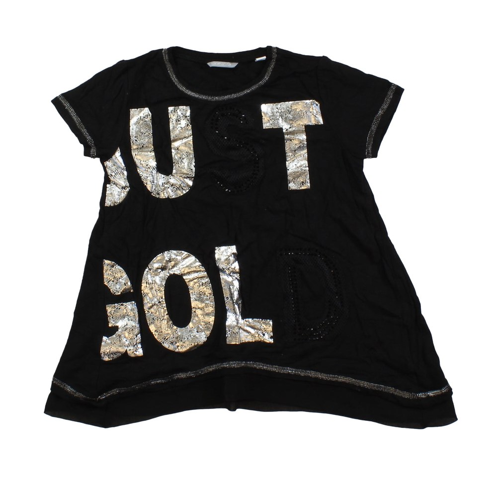 Sarabanda Girls Black | Silver T-Shirt 7805822828604