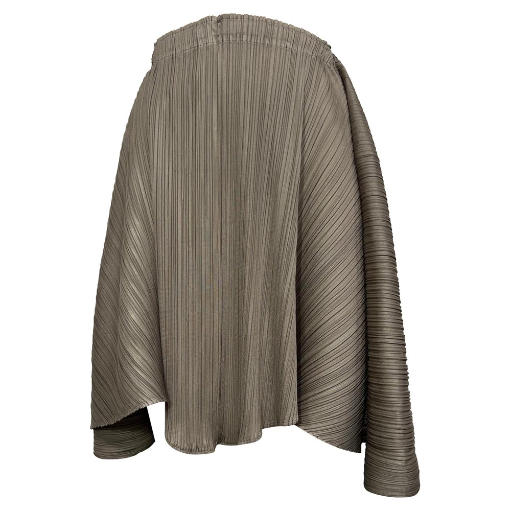 Pleats Please Issey Miyake Knee-Length Skirt in Brown Polyester 7833163890748