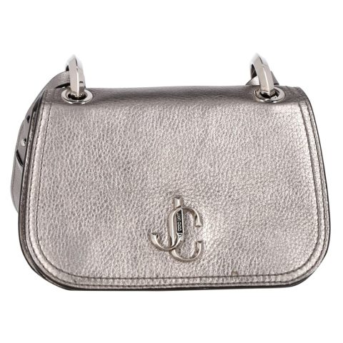 Jimmy Choo Varenne Crossbody Bag in Silver Leather 7833164316732