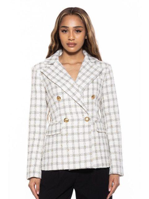 FARRAH TWEED CLASSIC DOUBLE BREASTED JACKET 7704708382780