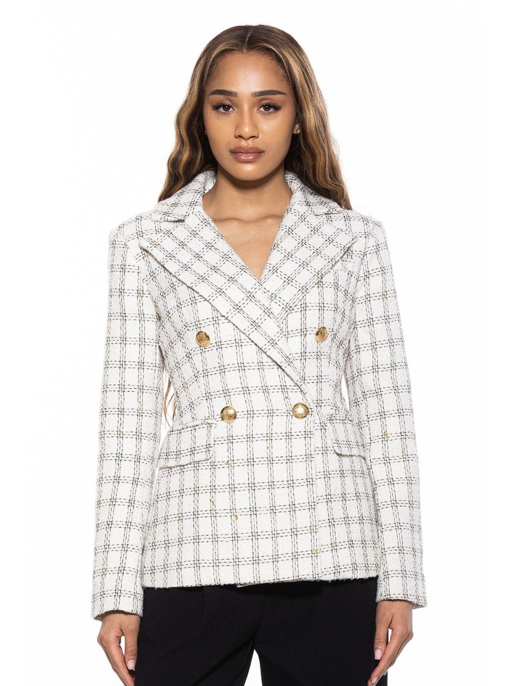 FARRAH TWEED CLASSIC DOUBLE BREASTED JACKET 7704708382780