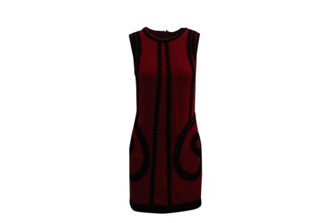 Dolce & Gabbana Trimmed Dress in Red Viscose 7833168412732