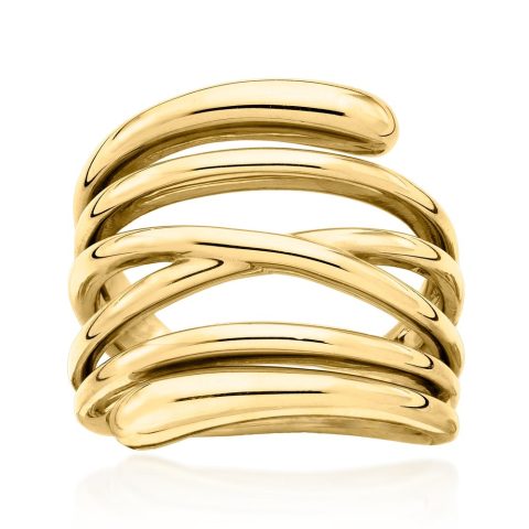 Ross-Simons Italian 18kt Gold Over Sterling Highway Ring 7704706285628