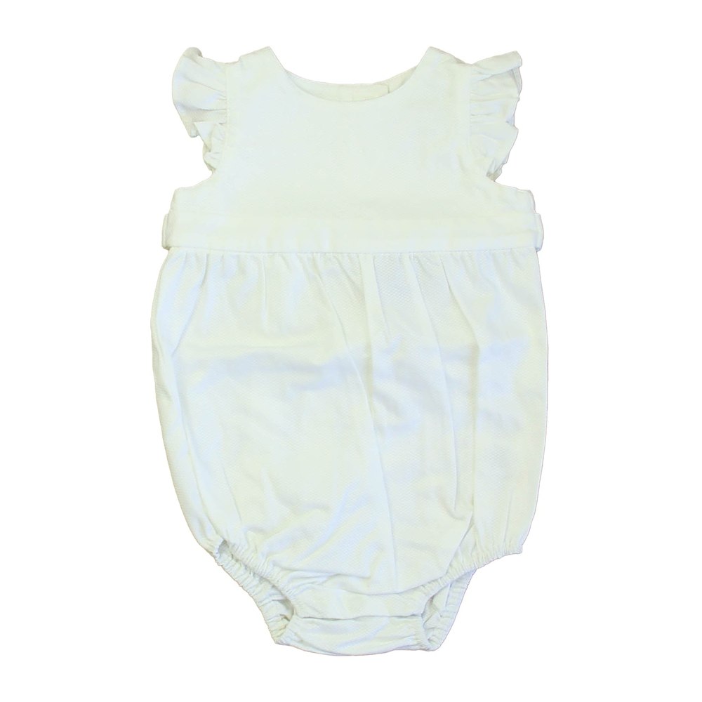 Classic Prep Girls Bright White Romper 7805824499772