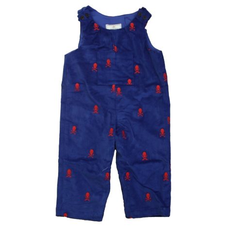 Classic Prep Boys Bright Navy with Skull & Crossbones Romper 7805824139324