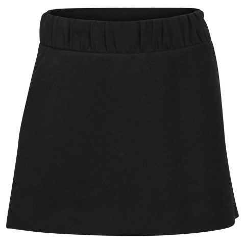 Neil Barrett Mini Gartered Waist A-line Skirt in Black Wool 7833173721148