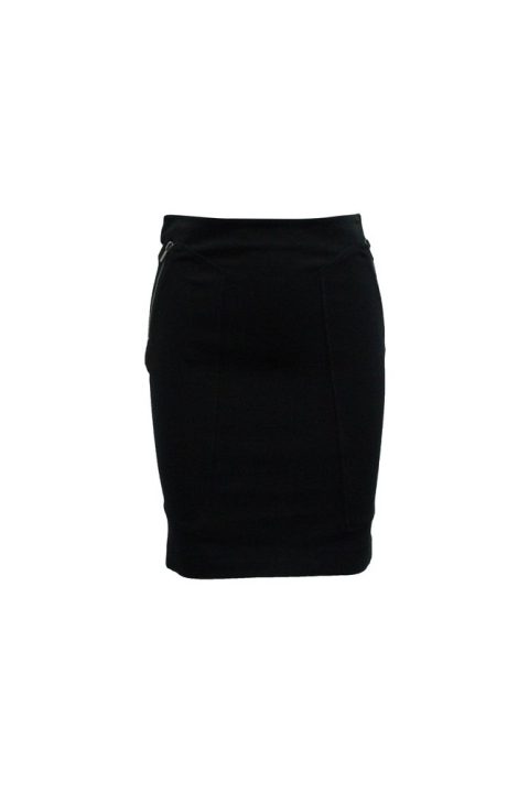 Diane Von Furstenberg Leona Midi Skirt in Black Viscose 7833173295164