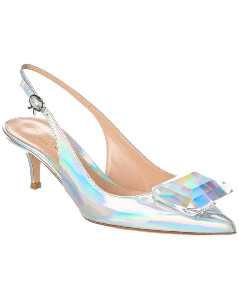 Gianvito Rossi Jaipur 55 Leather Slingback Pump 7704730271804