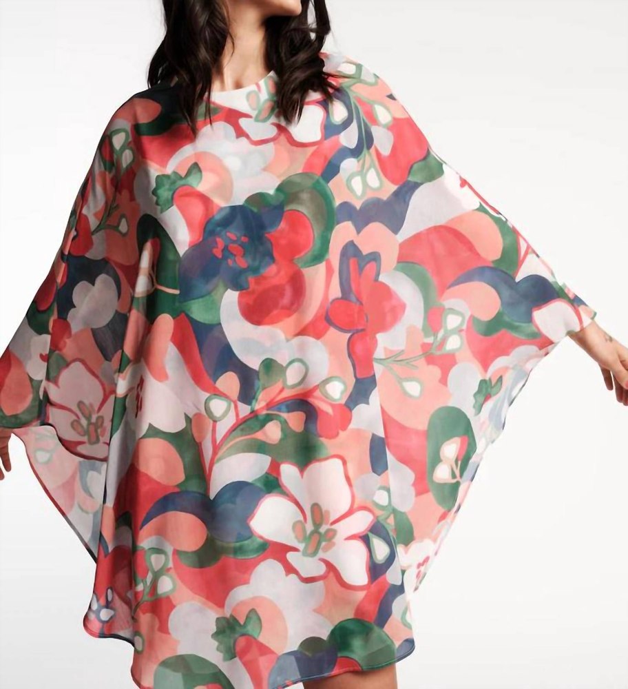 Bree Cape Dress In Red 7704731746364