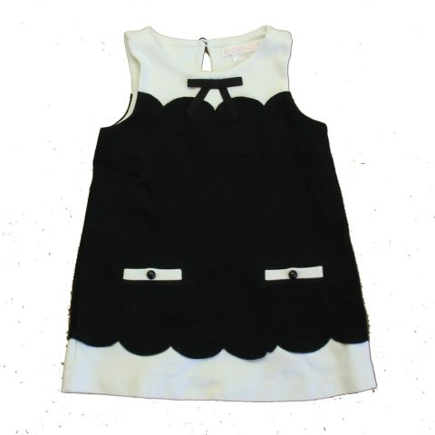 Janie and Jack Girls White | Black Dress 7805826367548