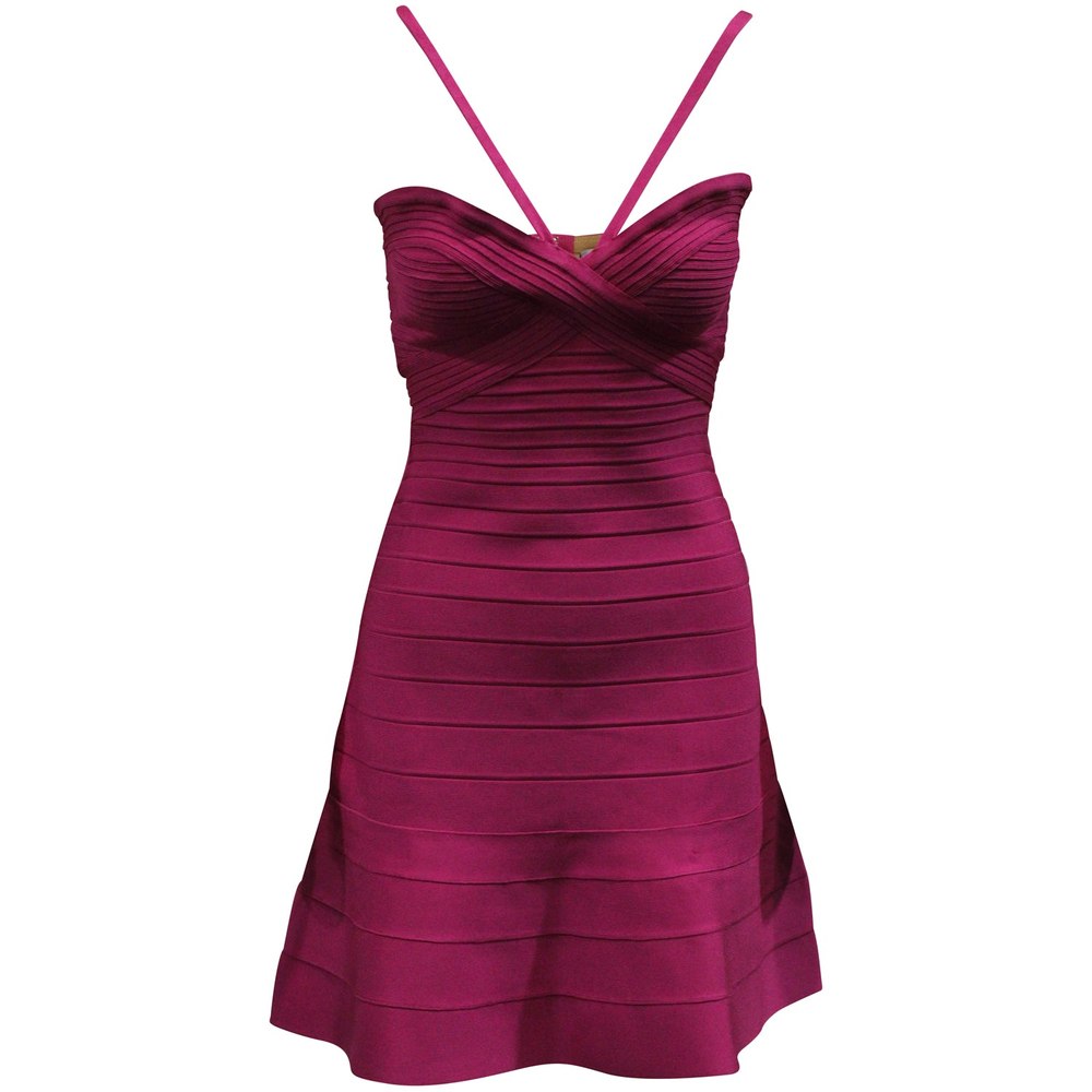 Hervé Leger Alissa Mini Dress in Pink Rayon 7833177129020