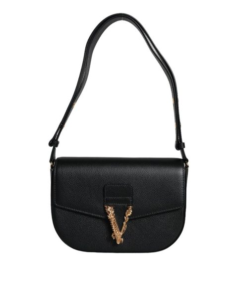 Versace Grainy Calf Leather Logo Crossbody Shoulder Women’s Bag 7833177161788