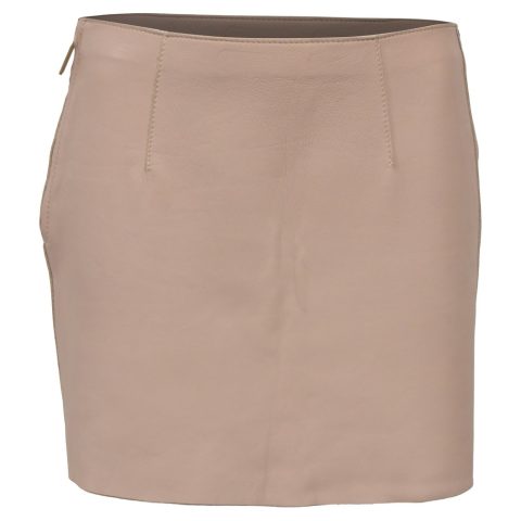 Dsquared2 Mini Pencil Skirt in Nude Leather 7833177489468