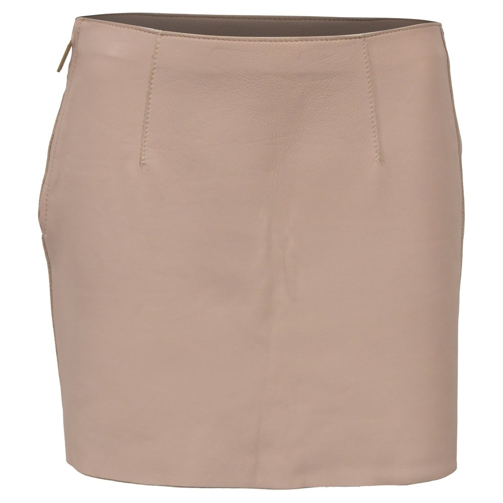 Dsquared2 Mini Pencil Skirt in Nude Leather 7833177489468