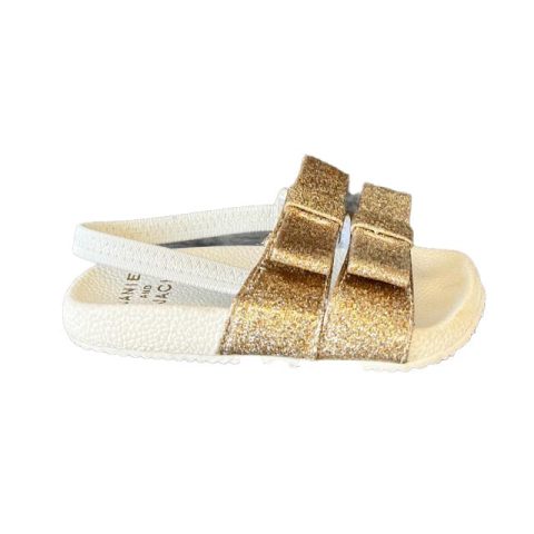 Janie and Jack Girls White | Gold Sandals 7805826662460