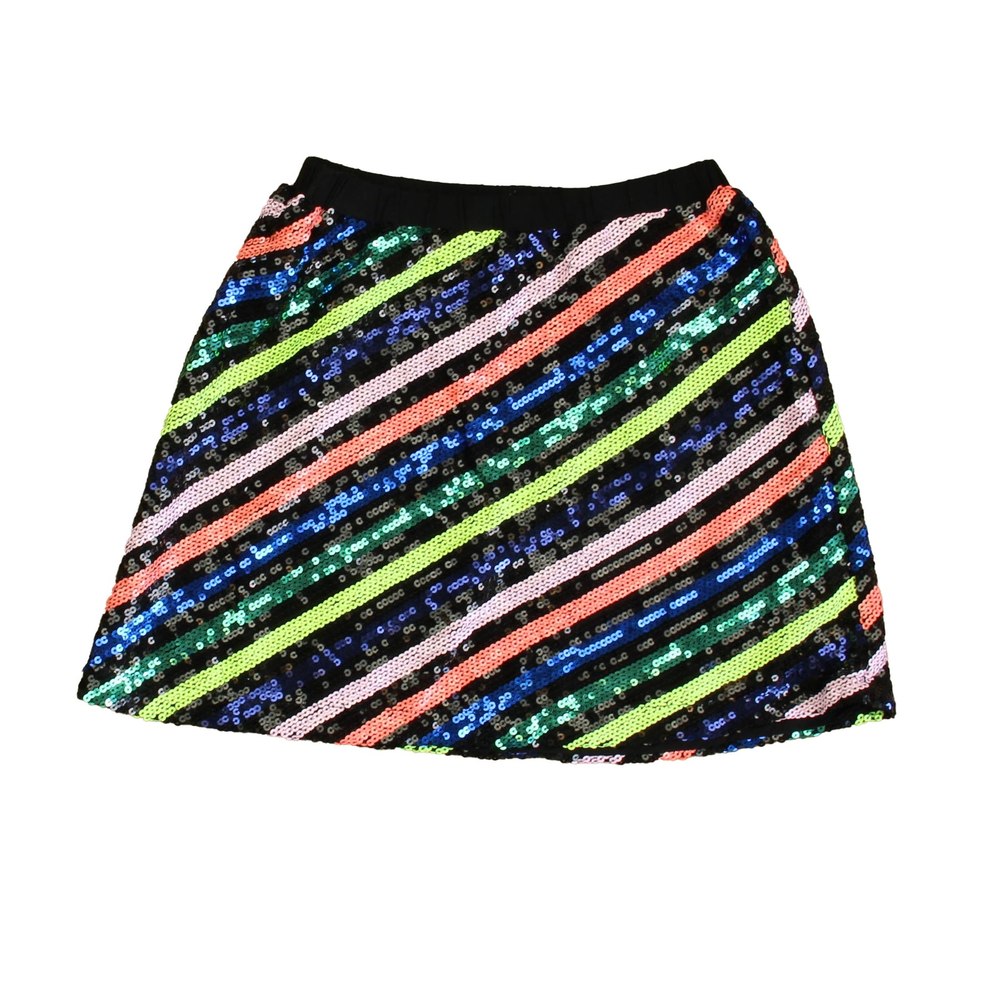 Rockets Of Awesome Girls Black | Multi | Sequins Skirt 7805826727996
