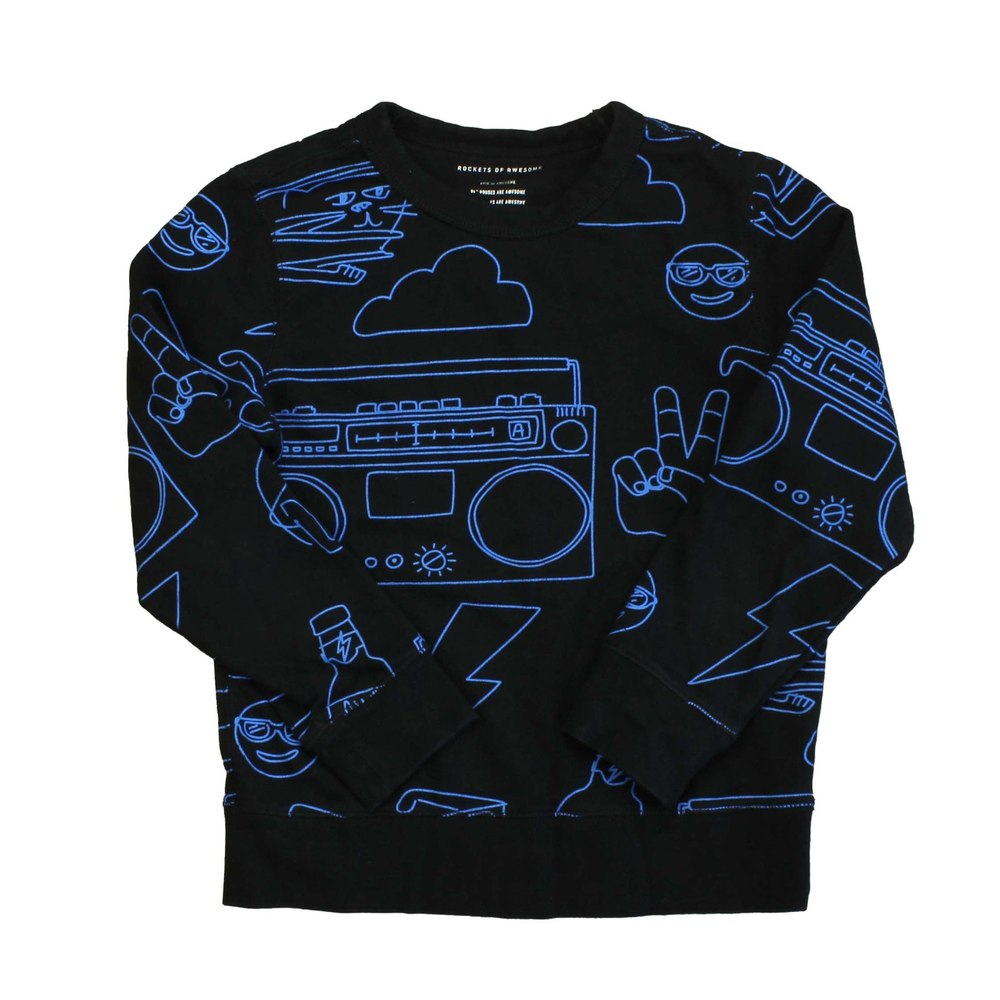 Rockets Of Awesome Boys Black | Blue Sweatshirt 7805827547196
