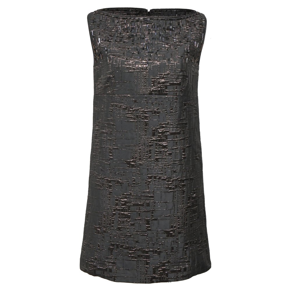 Dsquared2 Mini Embellished Shift Dress in Black Polyester 7833184043068