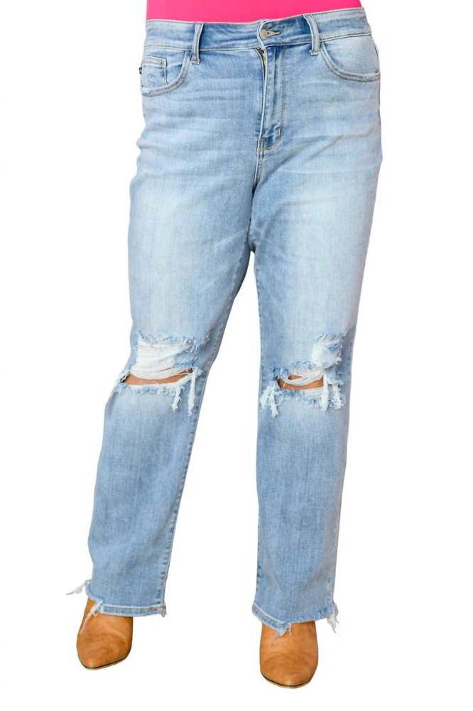 High Rise 90’s Straight Jeans In Light Wash 7704744296508