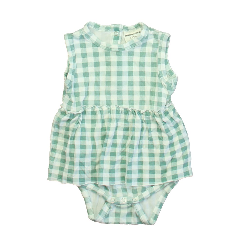 Spearmint Love Girls Green | White Dress 7805827874876