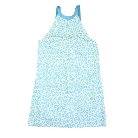 Classic Prep Girls Robbins Egg Leopard Dot Dress 7805828825148