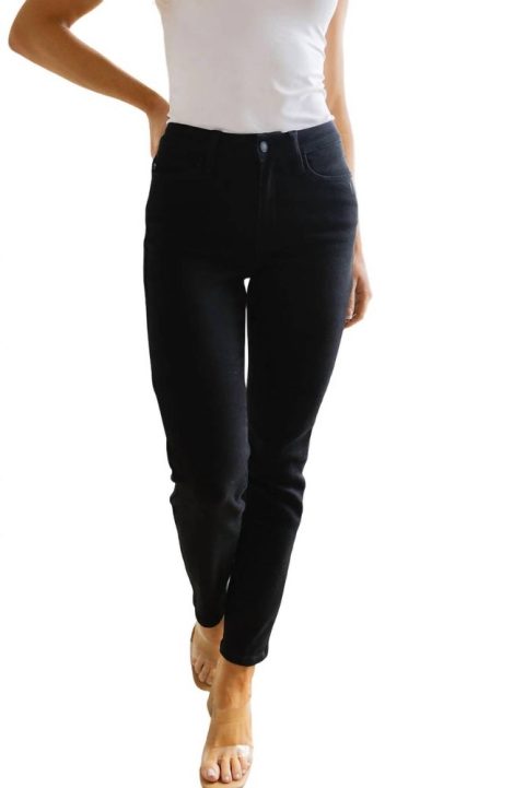 Mid Rise Classic Slim Jeans In Black 7704746262588