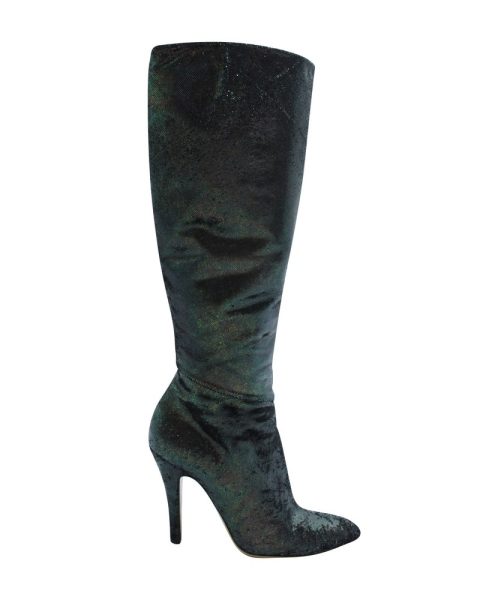 Maison Martin Margiela Pointed-Toe High Boots in Multicolor Glitter 7833186959420