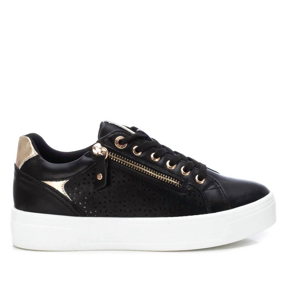 Women’s Leather Sneakers In Black 7704748556348