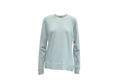 James Perse Classic Sweatshirt in White Cotton 7833187254332
