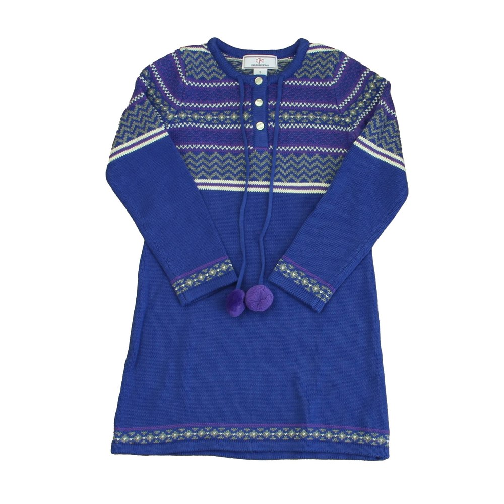 Classic Prep Girls Lilac Sweater Dress Size: 6-14 Years 7805829840956
