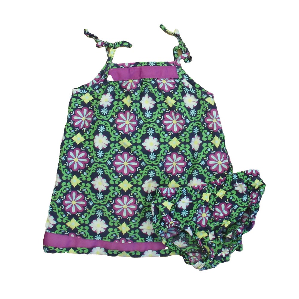 Hanna Andersson Girls Navy | Purple Floral Dress 7805830135868