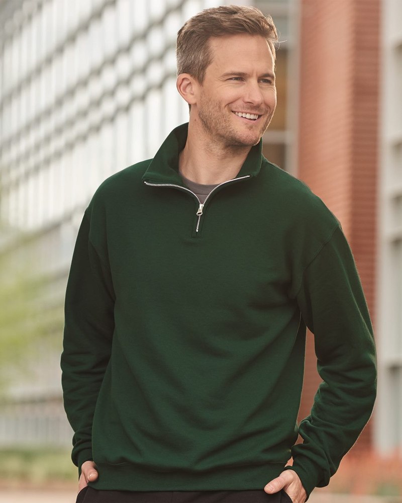 JERZEES Men’s Nublend- Cadet Collar Quarter-Zip Sweatshirt