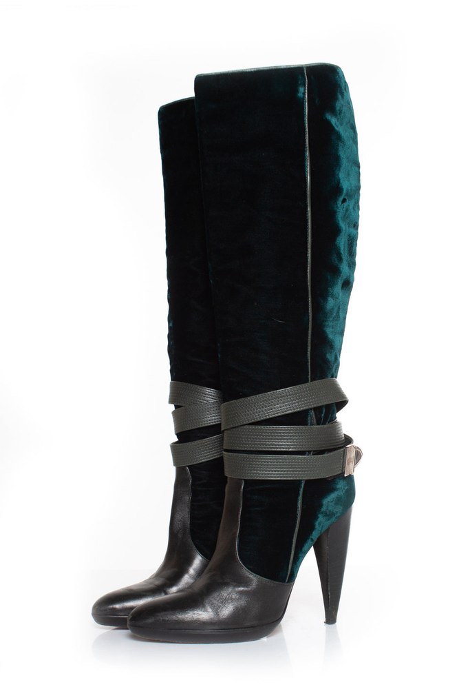 velvet strap boots 7833189875772