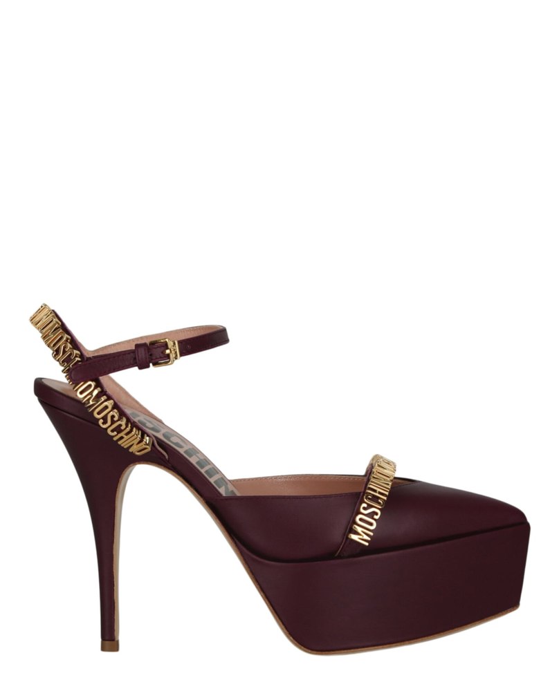Logo Lettering Ankle Strap Pumps 7704759140412