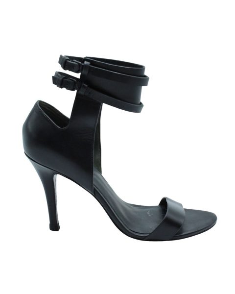 Alexander Wang Ankle Strap Heeled Sandals in Black Leather 7833193906236