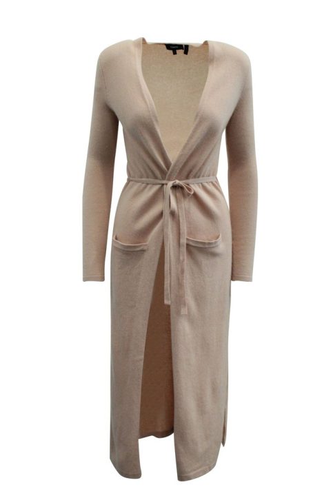 Theory Long Cardigan in Pink Cashmere 7833195937852