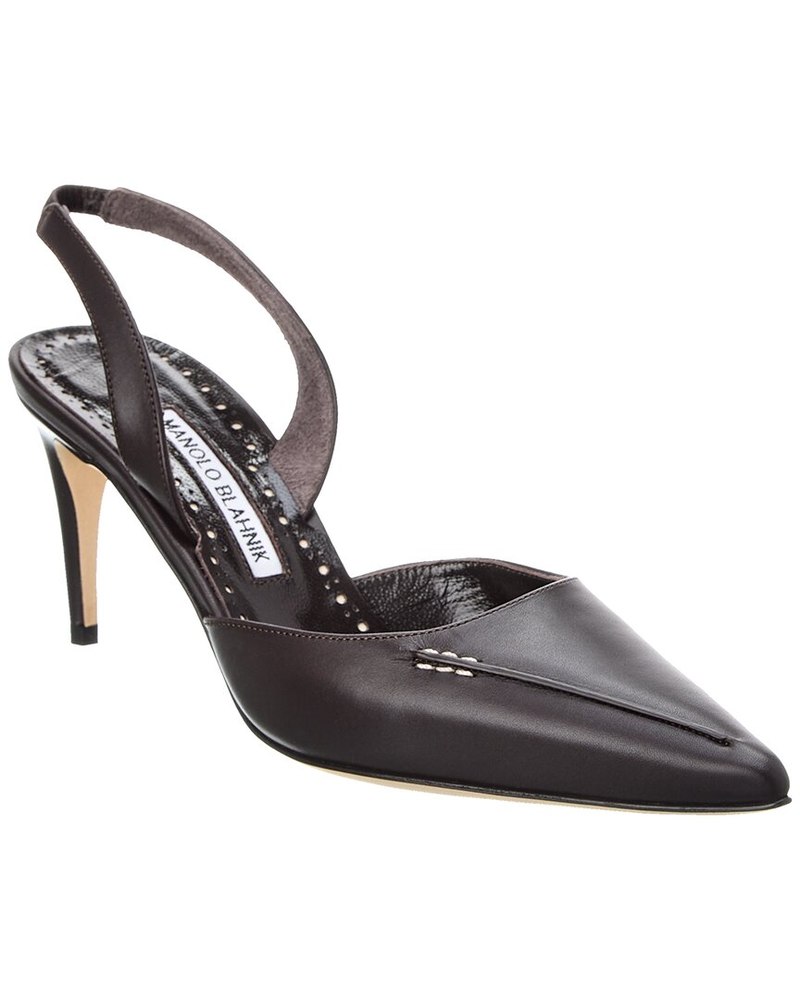 Manolo Blahnik Homerasli 70 Leather Slingback Pump 7704765366332