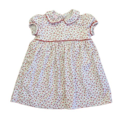 Petit Bebe Girls White Cherries Dress 7805831905340