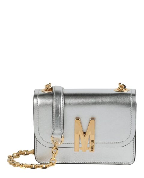 Metallic Leather M Logo Plaque Crossbody Bag 7704771592252