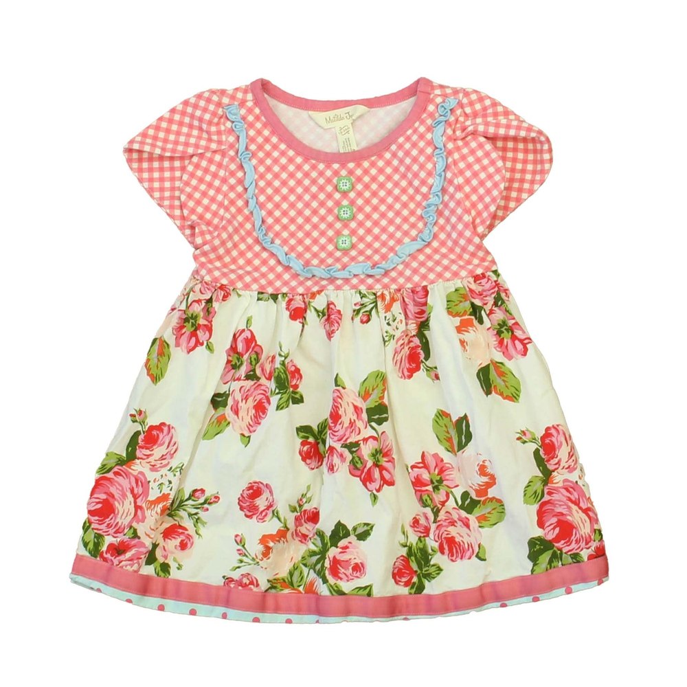 Matilda Jane Girls Pink | White Floral Dress 7805832953916