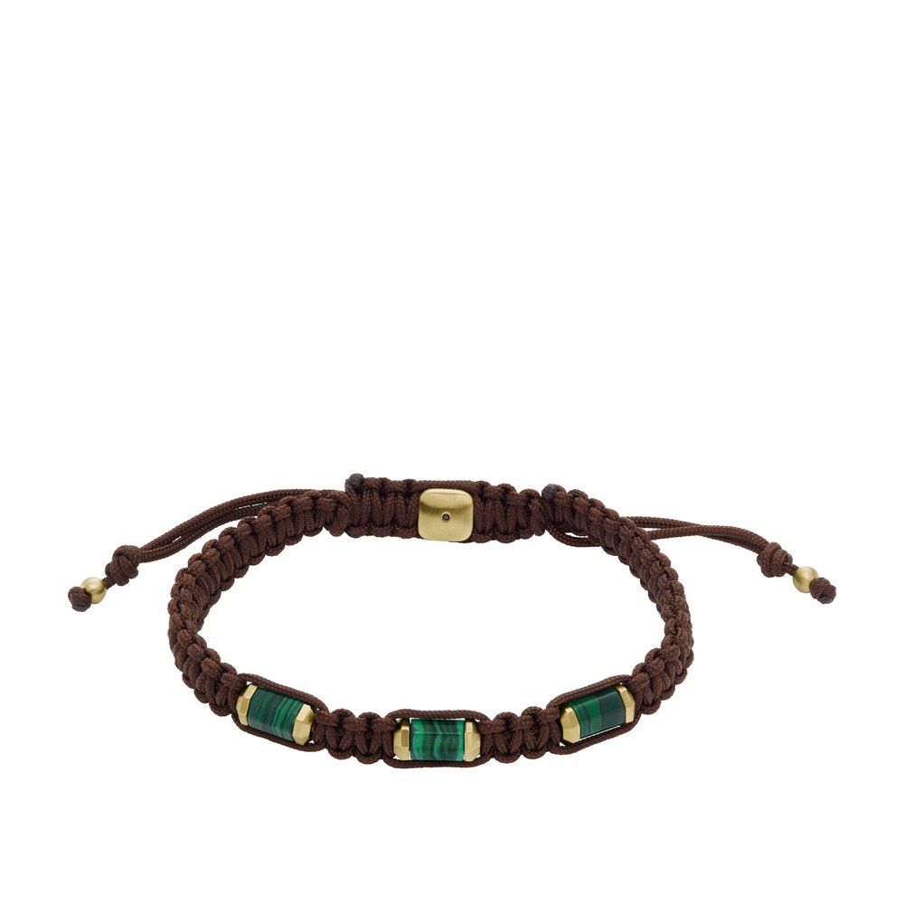 Fossil Men’s All Stacked Up Green Malachite Components Bracelet