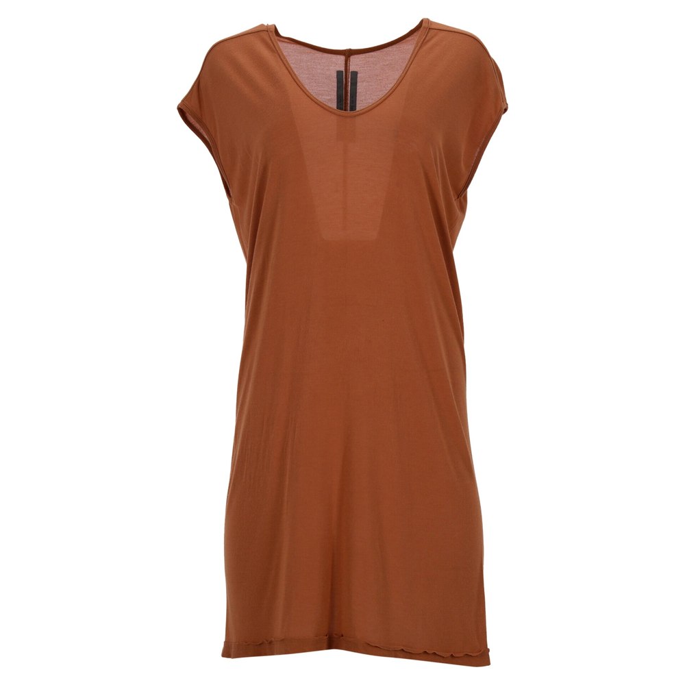 Rick Owens Long T-shirt in Brown Cotton 7833201147964