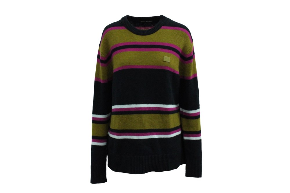 Acne Studios Nima Striped Knit Sweater in Multicolor Wool 7833201803324