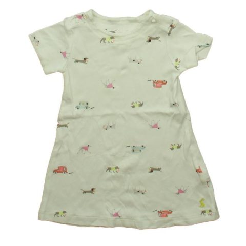 Joules Girls White Dogs Dress 7805834362940
