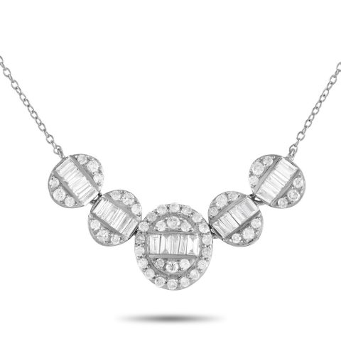 LB Exclusive 14K White Gold 0.60ct Diamond Necklace PN14836