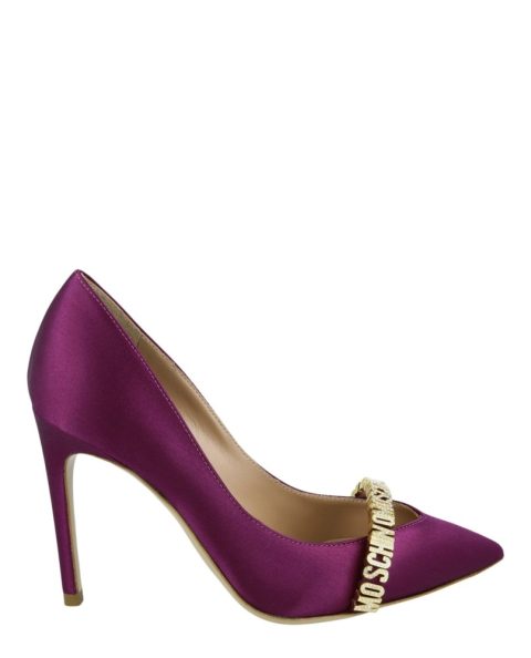 Logo Lettering Satin Pumps 7704781783100
