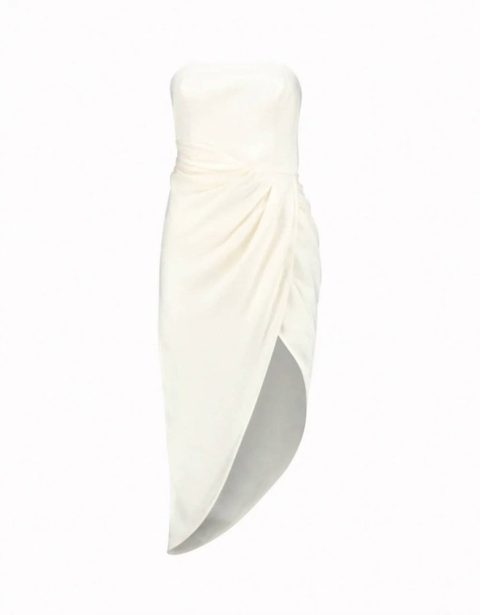 Lica Midi Linen Dress In Ivory